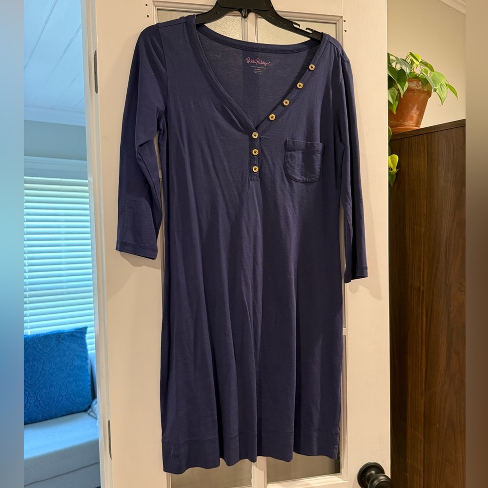 LILLY PULITZER NAVY SMALL COTTON DRESS